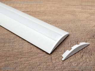 ALP-021 Fehér - Véglezáró elem alumínium burkolatváltó LED profilhoz