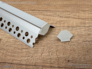 ALP-019 Ezüst - Véglezáró alumínium LED profilhoz, szürke színben