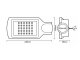 Road utcai LED lámpa, fix konzol (30W/3000lm) természetes fehér