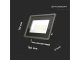 A-Series LED reflektor, fekete ház (50W/4300lm) - meleg fehér