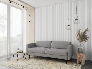 Lamella falburkolat, panel keskeny lamellával (275cm x 5.5cm x 1.9cm) - Záró elem, alpesi fehér