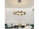 Kristály csillár - J6327/CH design LED függeszték (40W) távirányítható fényszín és fényerő