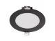 Nexxo: süllyeszthető, kerek LED panel, fekete keretes (120 mm) 7W - meleg+természetes fehér