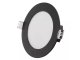 Nexxo: süllyeszthető, kerek LED panel, fekete keretes (120 mm) 7W - meleg+természetes fehér