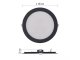 Nexxo: süllyeszthető, kerek LED panel, fekete keretes (225 mm) 18W - meleg+természetes fehér