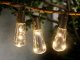 Napelemes LED fényfüzér, kültéri - meleg fehér filament izzókkal (10 db izzó, 3.8 méter, 1 Watt)