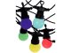 Távirányítós kültéri LED fényfüzér, toldható (5 méter, 10 db opál izzó, 5 Watt) - színváltós RGB