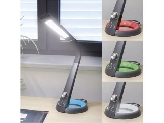 - JAMES asztali LED lámpa (8W) fekete-ezüst, állítható színhőmérséklet, USB töltő, RGB hangulatfény