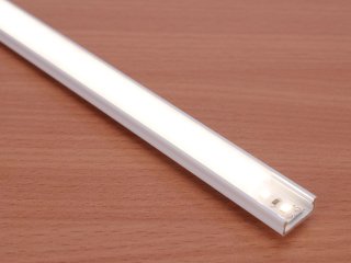 Type-D Fehér - Alumínium U profil LED szalagos világításhoz 16x6 mm (Félig átlátszó búrával)