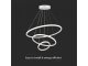 Design LED csillár (32W), fehér színű - meleg fehér