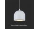 Design LED függeszték (8.5W), fehér színű - meleg fehér