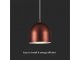 Design LED függeszték (8.5W), barna színű - meleg fehér
