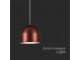 Design LED függeszték (8.5W), barna színű - meleg fehér