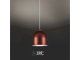 Design LED függeszték (8.5W), barna színű - meleg fehér
