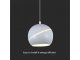Design LED függeszték (8.5W), fehér színű - meleg fehér