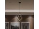 Design LED függeszték (12W), fekete színű - meleg fehér