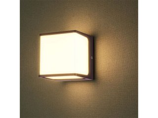 Oldalfali dekor lámpatest - barna - négyzet (8W/750Lumen) meleg fehér