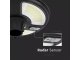 Szolár LED lámpafej mozgásérzékelős, távirányítós, időzíthető (7.5W/1000lm) hideg fehér