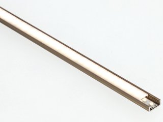 Type-D Barna - Alumínium U profil LED szalagos világításhoz 16x6 mm (Félig átlátszó búrával)