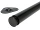 Fém asztalláb, henger alakú, 3 részes (60 mm) fényes fekete - 70 cm