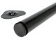 Fém asztalláb, henger alakú, 3 részes (60 mm) fényes fekete - 70 cm