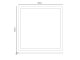 LED panel kiemelő, falonkívüli beépítőkeret (60x60x4.2cm) lapraszerelt, fehér
