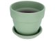 Agyagvirágcserép alátéttel, kerek - menta (16 cm/1.3l)