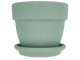 Agyagvirágcserép alátéttel, kerek - menta (16 cm/1.3l)