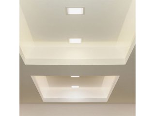 LED panel (négyzet alakú) 18W - természetes fehér, műanyag, Backlit panel