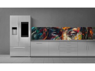 Soner konyhai hátfal, absztrakt minta, műanyag falburkolat, hajlítható, törés- és hőálló 60x300 cm