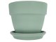 Agyagvirágcserép alátéttel, kerek - menta (20 cm/2,7l)
