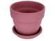 Agyagvirágcserép alátéttel, kerek - mályva (16 cm/1.3l)