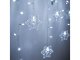 LED fényfüggöny hópelyhekkel (135x50 cm) hideg fehér