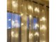 LED fényfüggöny csillagokkal (120x90 cm) meleg fehér, időzítővel