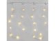 Kültéri LED-es jégcsap fényfüggöny (54 LED, 1.7x0.7 m) 8 program, meleg fehér