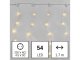 Kültéri LED-es jégcsap fényfüggöny (54 LED, 1.7x0.7 m) 8 program, meleg fehér