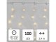 Kültéri LED-es jégcsap fényfüggöny (100 LED, 2.9x0.7 m) 8 program, meleg fehér