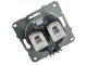 RJ45 CAT 6 dupla fali aljzat, keret nélkül, fekete