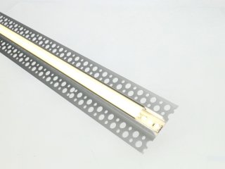 ALP-024 Ezüst - Gipszkartonba süllyeszthető alu profil LED szalaghoz (Fekete búrával)