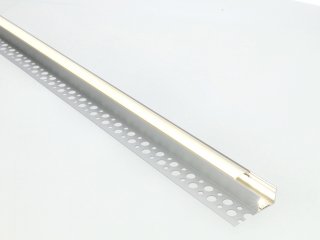 ALP-025 Ezüst - Gipszkartonba süllyeszthető alu profil LED szalaghoz (Fekete búrával)