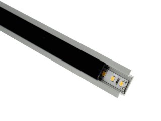 -MINI-01-B - Alumínium RS profil (süllyeszthető) LED szalaghoz (Fekete PVC búra)