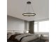 Fekete csillár J4338/B (85W LED) - távirányítós LED design csillár + Smart funkció