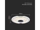 Mennyezeti LED design lámpa (95W) Színhőmérséklet + fényerő állítás!