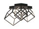Mennyezeti designer LED lámpa (46W), fekete színű - meleg fehér, triac dimmelhető