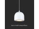 Design LED függeszték (8.5W), fehér színű - meleg fehér, érintéssel vezérelhető