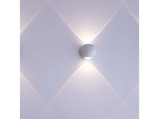 Orb oldalfali dekor lámpatest - fehér (2W) meleg fehér