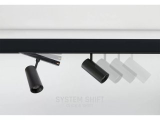 System Shift sínes LED lámpa (48 Volt) - 10W (24° - meleg fehér) fekete