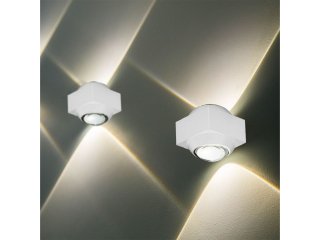 Oldalfali dekor lámpatest - fehér (2W) meleg fehér