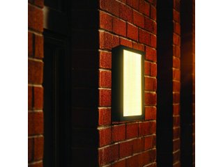 Oldalfali LED lámpatest (20W) fekete - IP65 - meleg fehér
