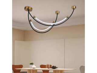 Mennyezeti designer LED lámpa (20W/2500Lumen) fekete-réz, természetes fehér
